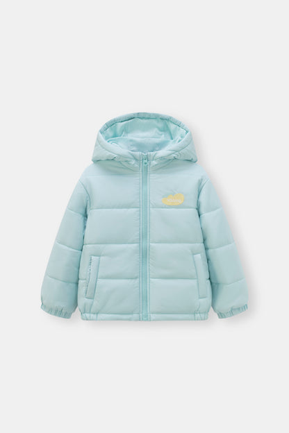 Kids Embroidered Cloud Hooded Down Jacket