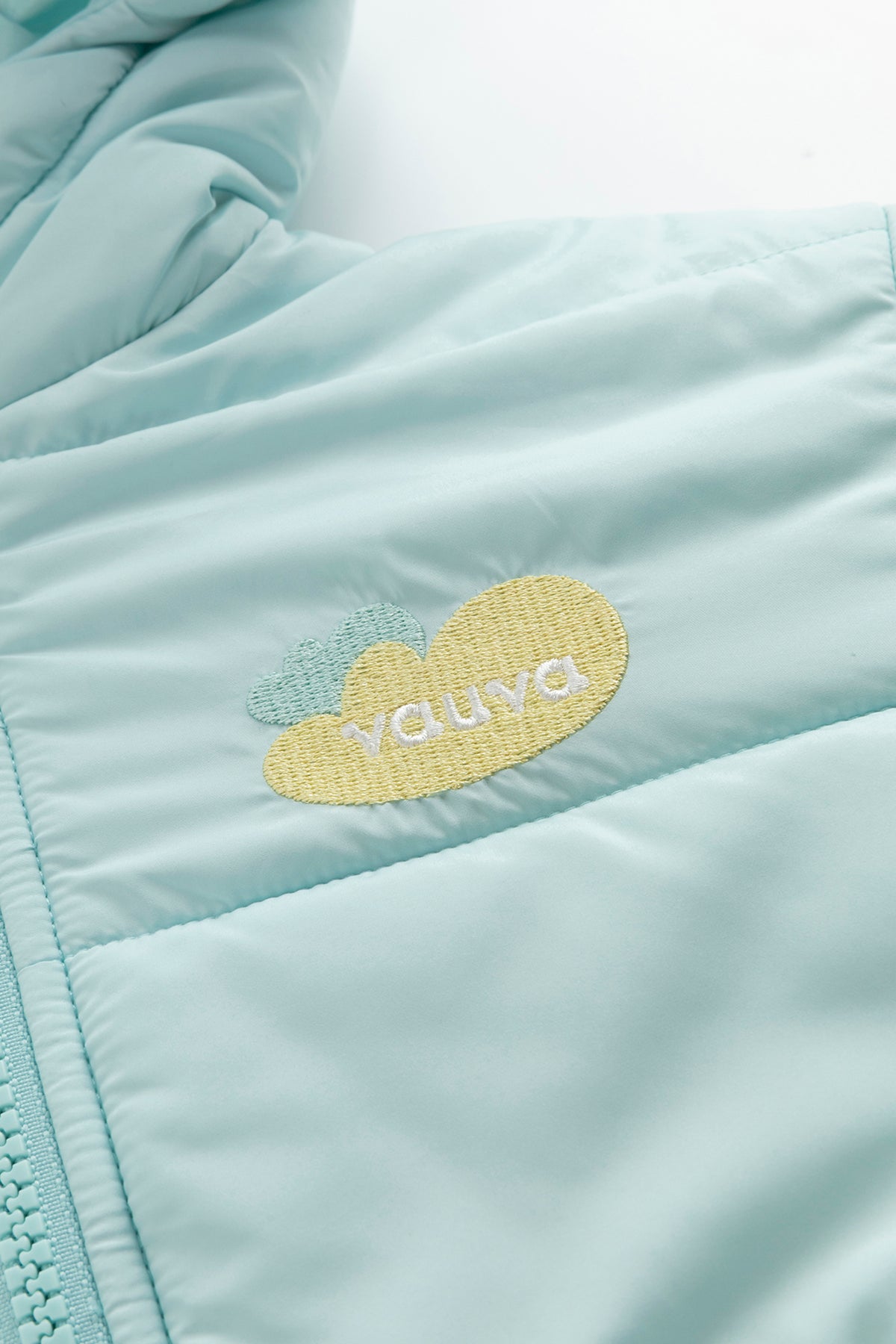 Kids Embroidered Cloud Hooded Down Jacket