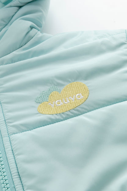 Kids Embroidered Cloud Hooded Down Jacket