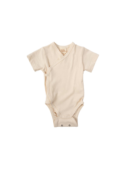 Jersey Shortsleeve Wrap Bodysuit (GOTS)