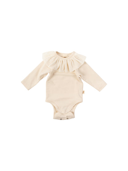 Jersey Longsleeve Babysuit With Tulle (GOTS)