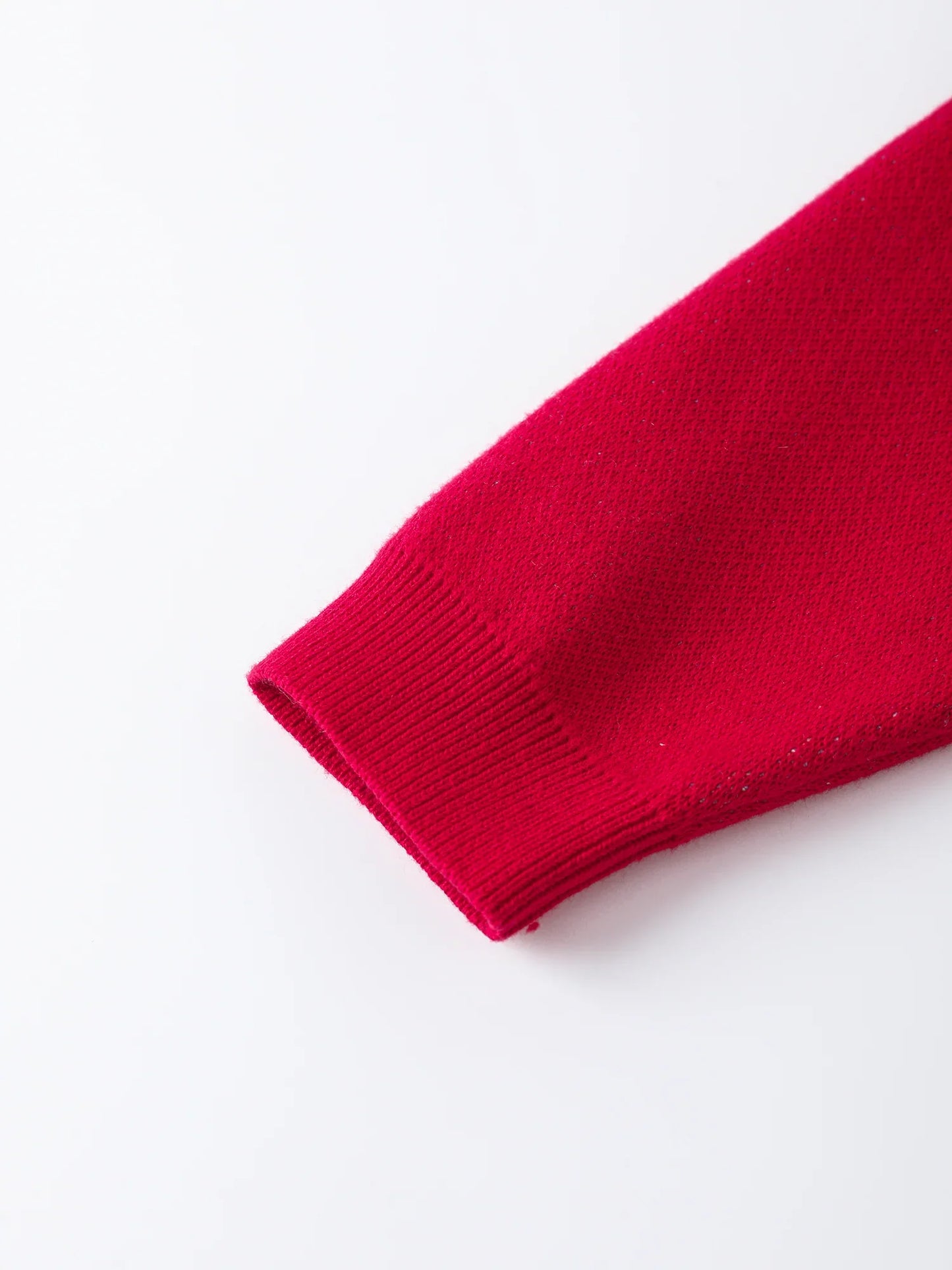 Kids Button‑Up Cardigan – Red