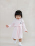Baby Girls Soft Pink Long‑Sleeve Dress