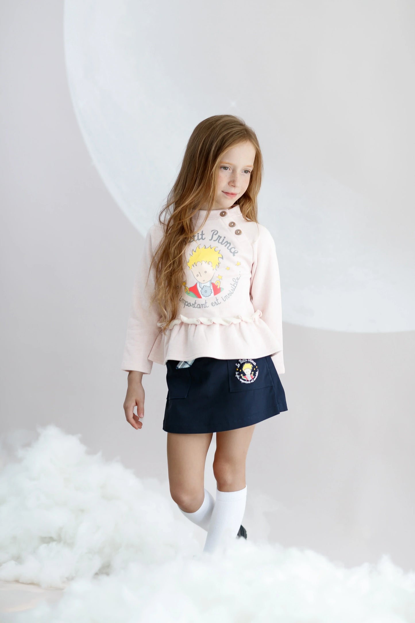 Girls Character-Print Flare Hem Top