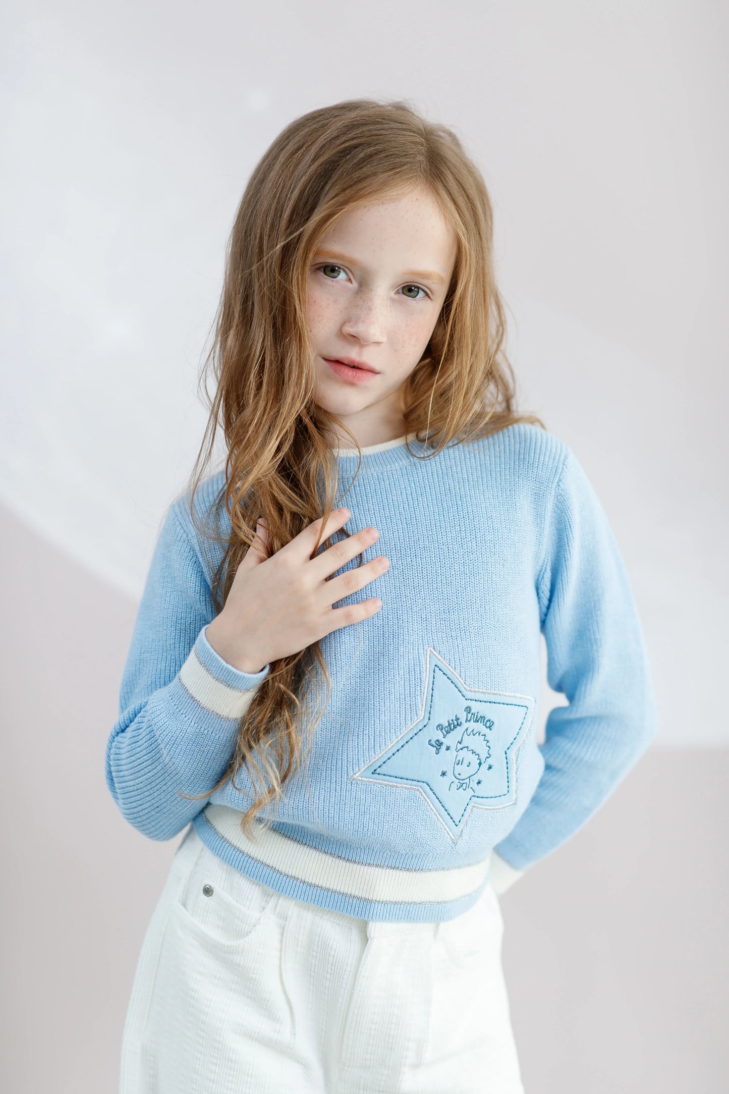 Kids Star‑Embellished Knit Jumper