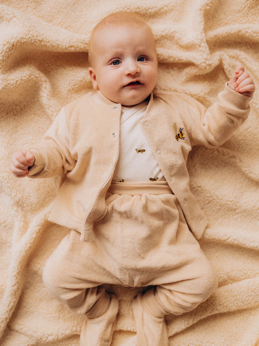 Terry Jacket With Bee Embroidery