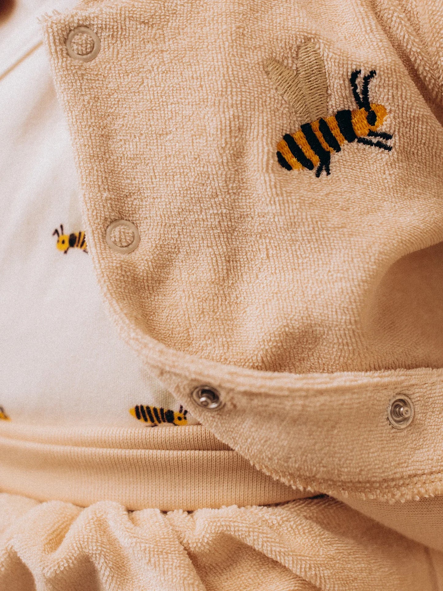 Baby Terry Jacket with Bee Embroidery