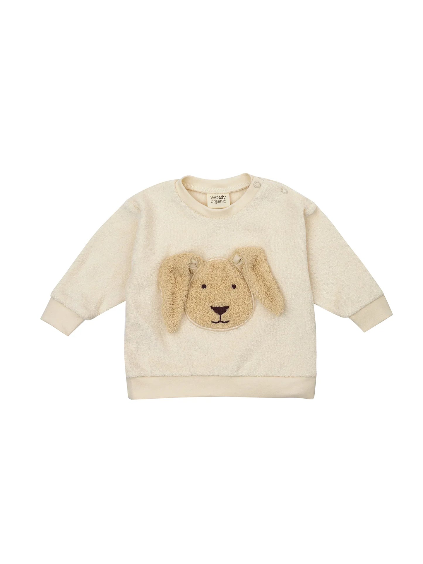 Baby Terry Sweater with Bunny Appliqué
