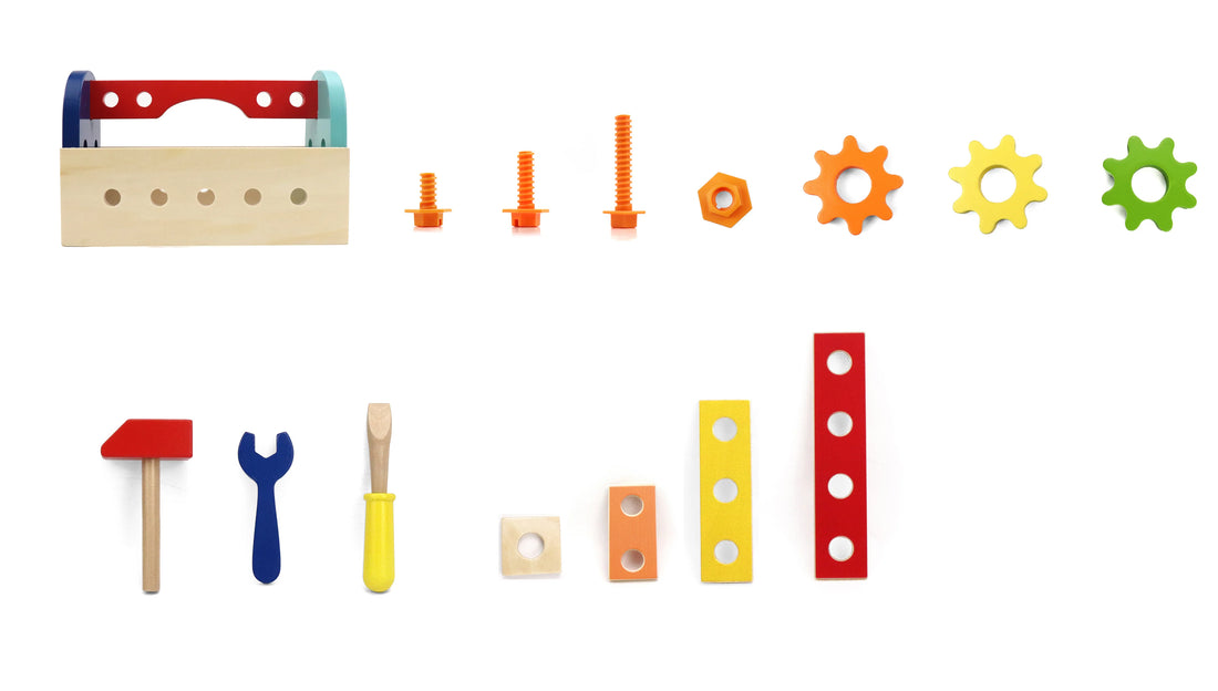 Leo &amp; Friends Leo &amp; Friends - &quot;My First Tool&quot; Box Wooden Toy