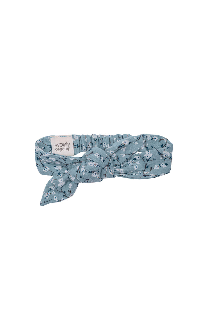 Wooly Organic SS23 - Muslin Elastic Headband (Mint Flowers)