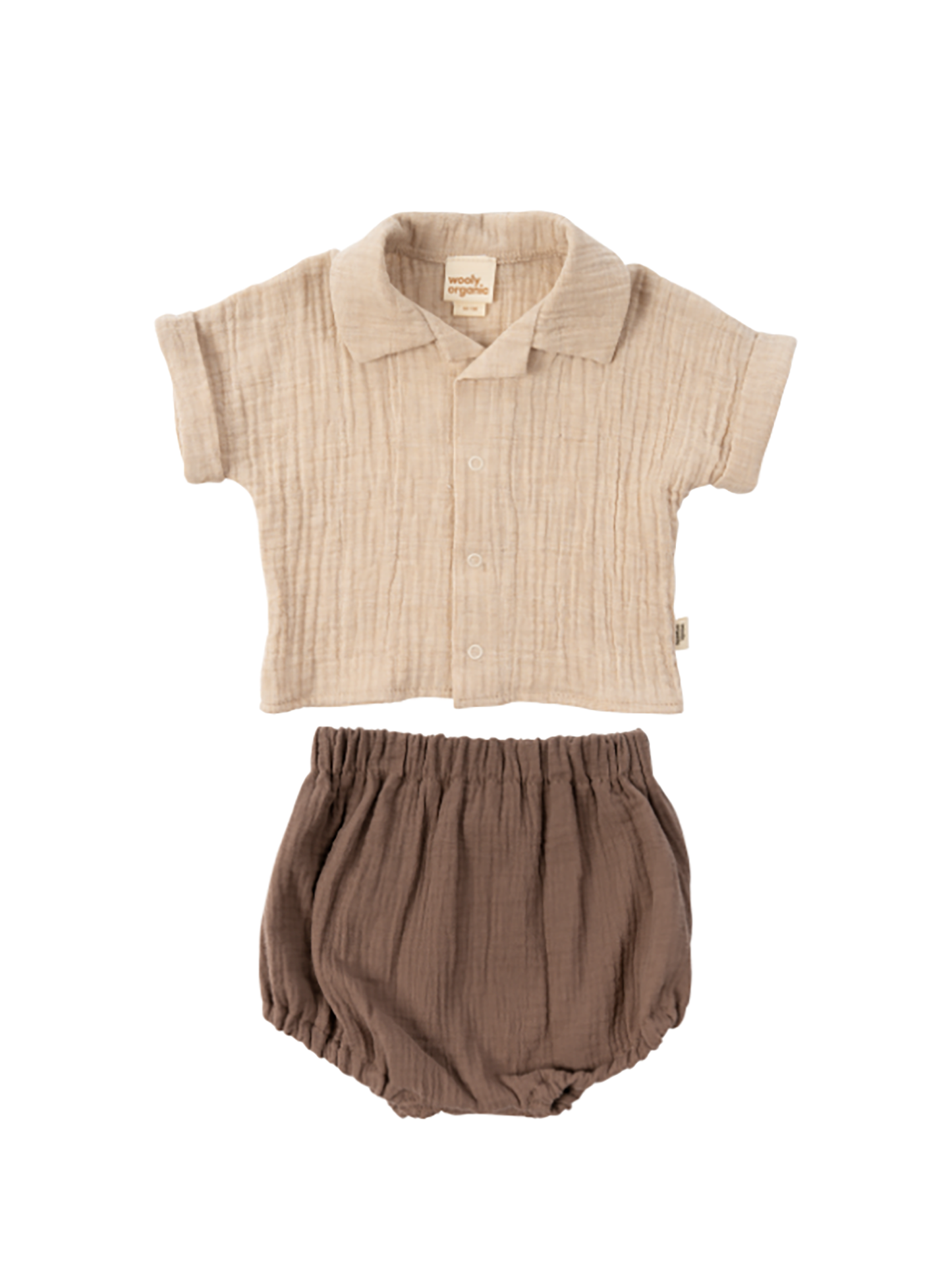Muslin Baby Shirt With Bloomers (GOTS)