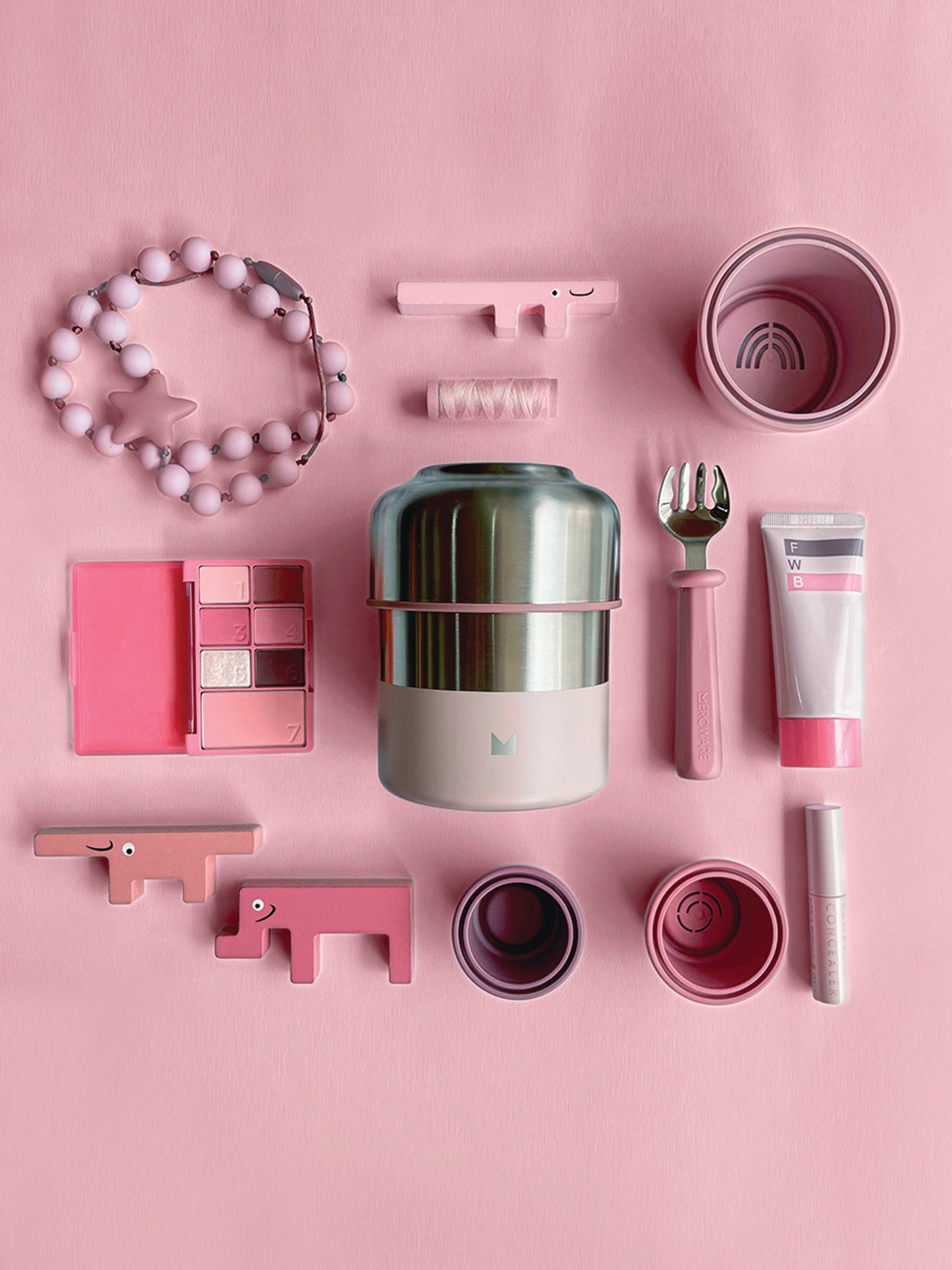 Lily Thermal Food Jar- Dusty Rose + Blush