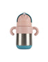 Matt Thermal Straw Bottle - Arctic + Blush
