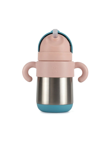 Matt Thermal Straw Bottle - Arctic + Blush