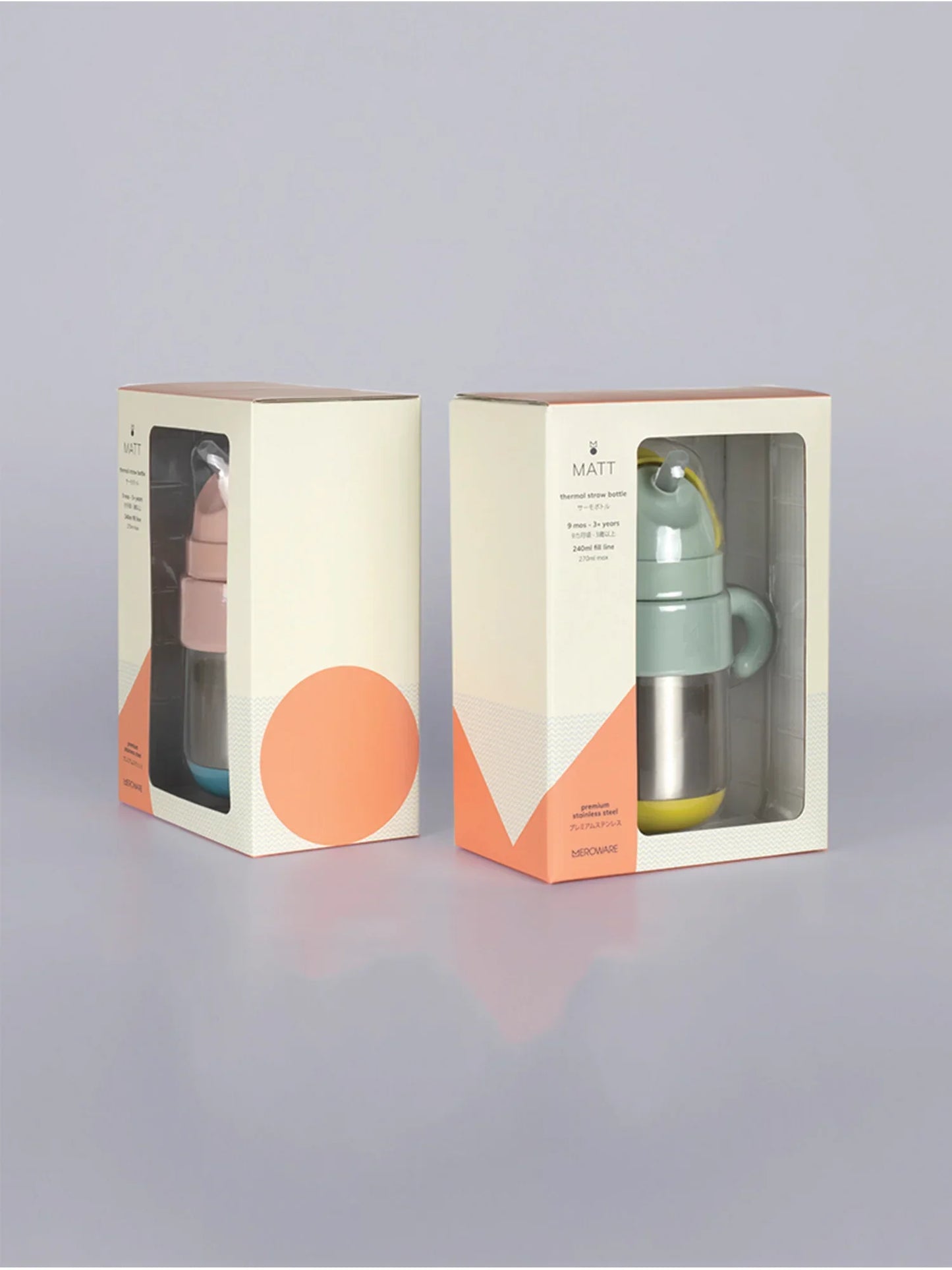 Matt Thermal Straw Bottle - Lemon + Mojito