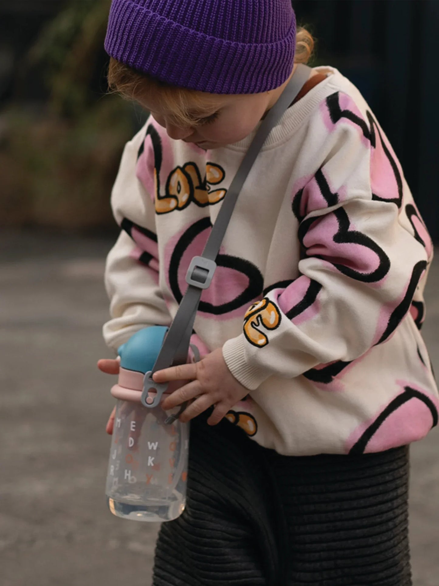 Matt Kid Straw Bottle - Arctic & Blush + Puzzle