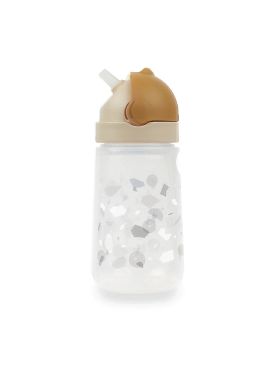 Matt Kid Straw Bottle - Caramel & Milk Tea + Terrazzo