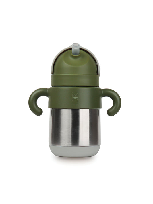 Matt Thermal Straw Bottle - Elephant + Army