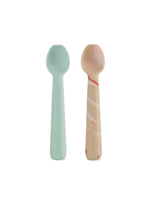 Gary Soft Spoon Set- Mojito + Milk Tea Swirl