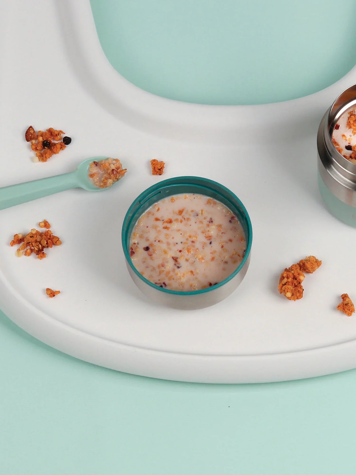 Gary Soft Spoon Set- Mojito + Milk Tea Swirl