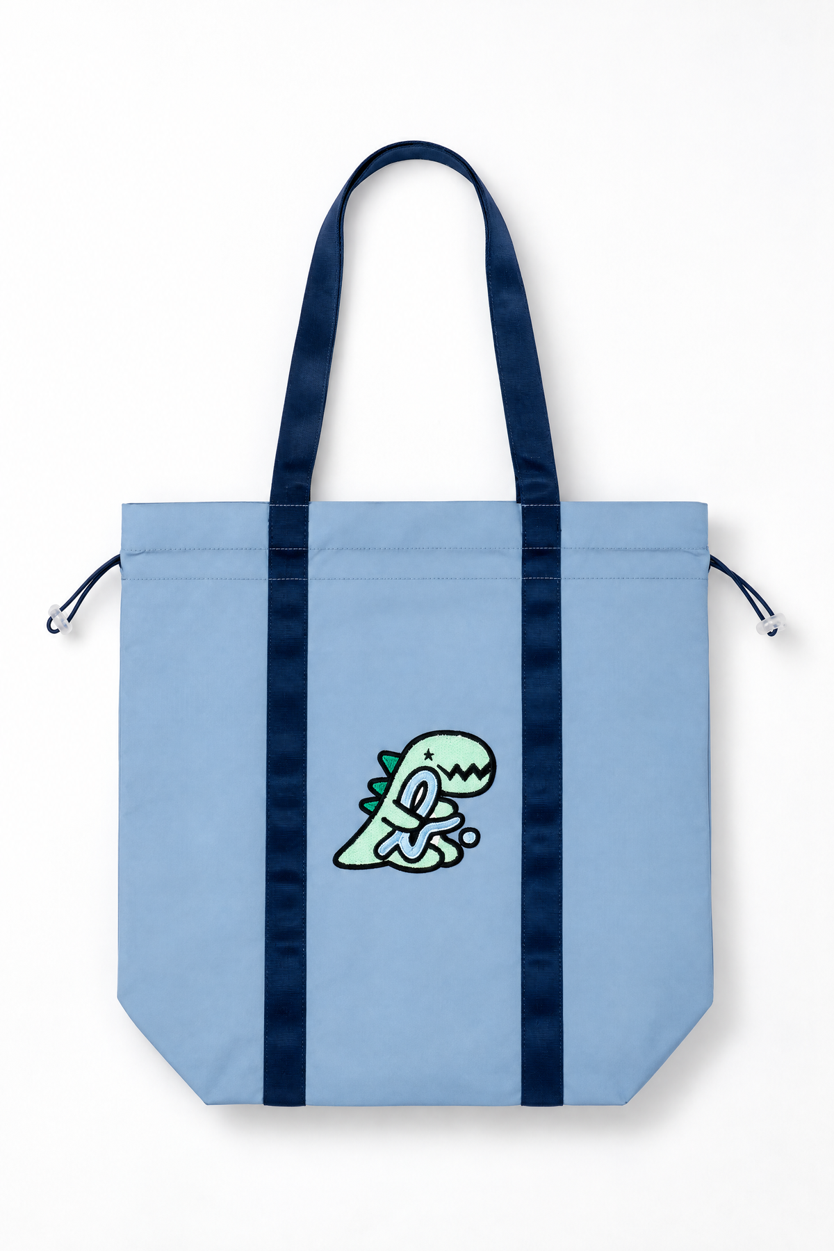 Kids Dino & Logo Drawstring Tote Bag