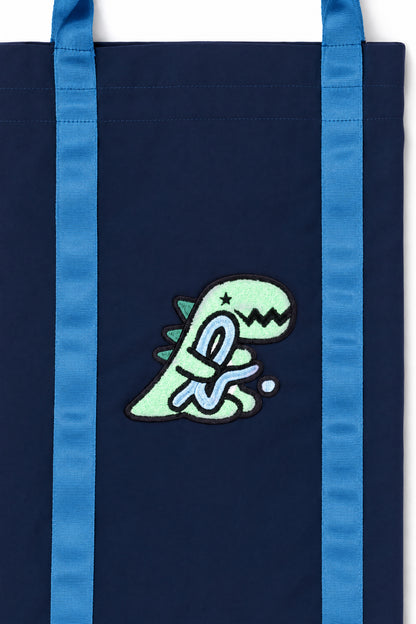 Kids Dino & Logo Drawstring Tote Bag