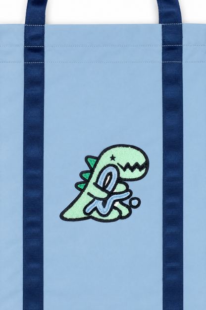 Kids Dino & Logo Drawstring Tote Bag