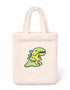 Kids Plush Sherpa Fleece Dino Tote Bag