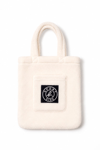 Kids Plush Sherpa Fleece Dino Tote Bag