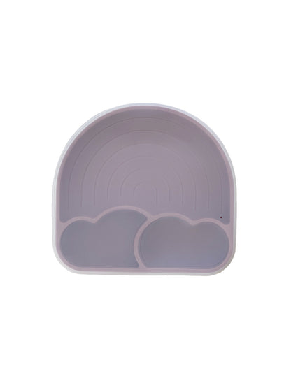 Silicone Rainbow Plates With Lid