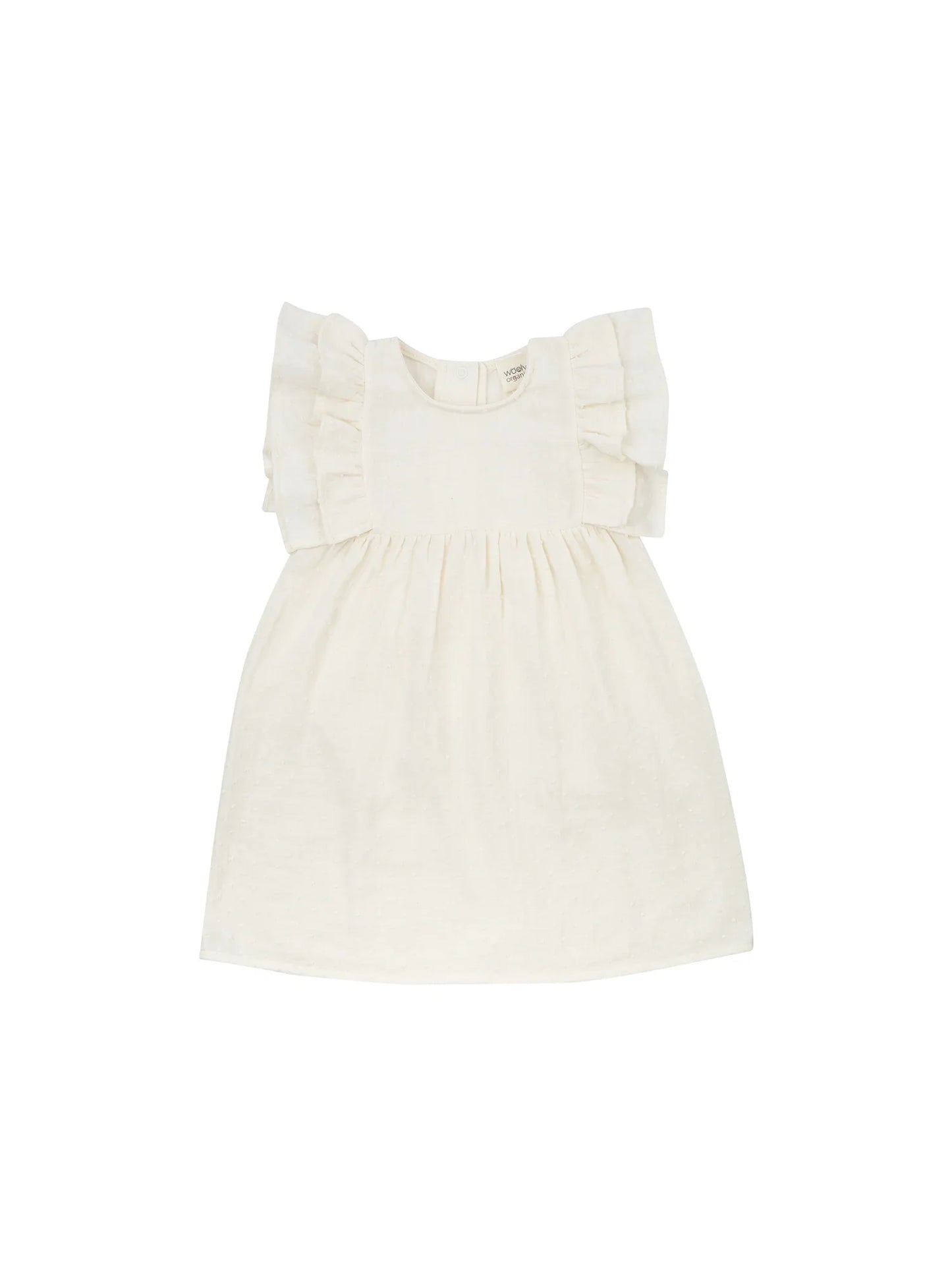 Muslin Plumetis Dress With Ruffles