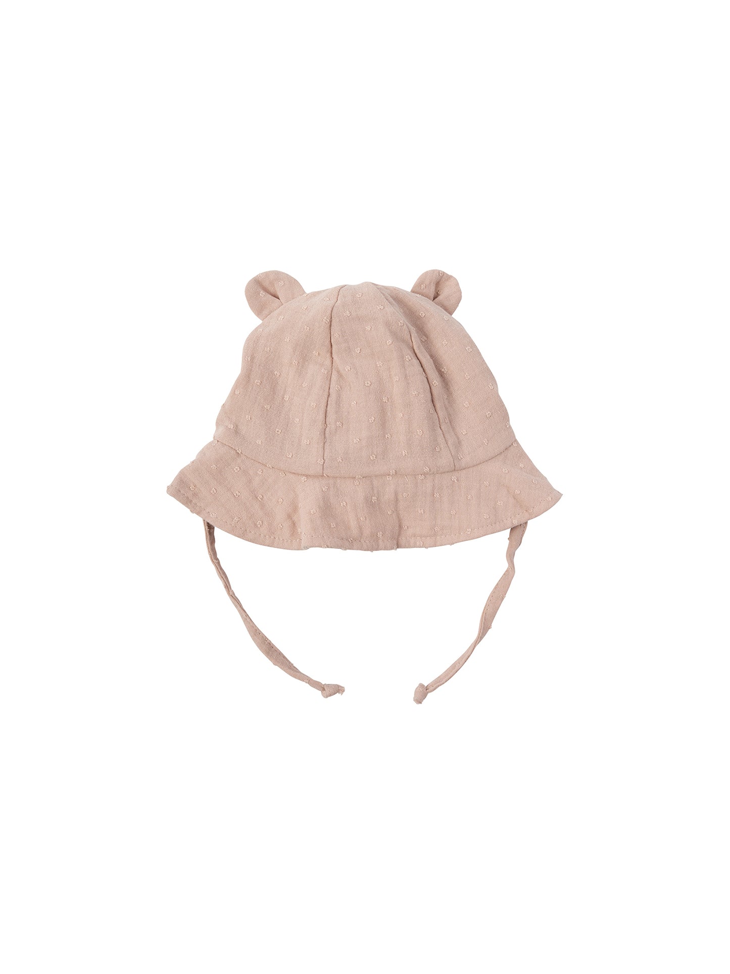 Muslin Sun Hat With Teddy Ears (GOTS)