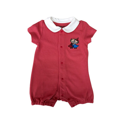 Vauva x Moomin Vauva x Moomin - Baby Girl Thingumy &amp; Bob Embroidered Short Sleeves Romper - Red Romper