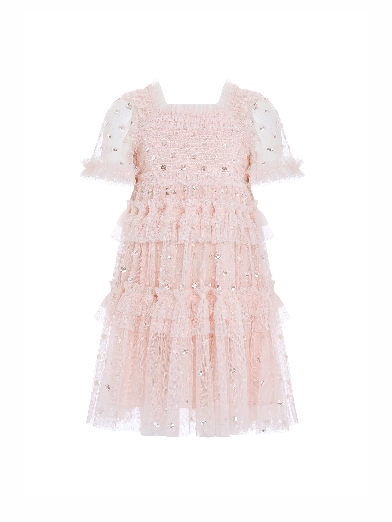 Polka Dot Smocked Kids Dress