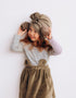 Striped Longsleeve Top with Bunny Embroidery (GOTS)