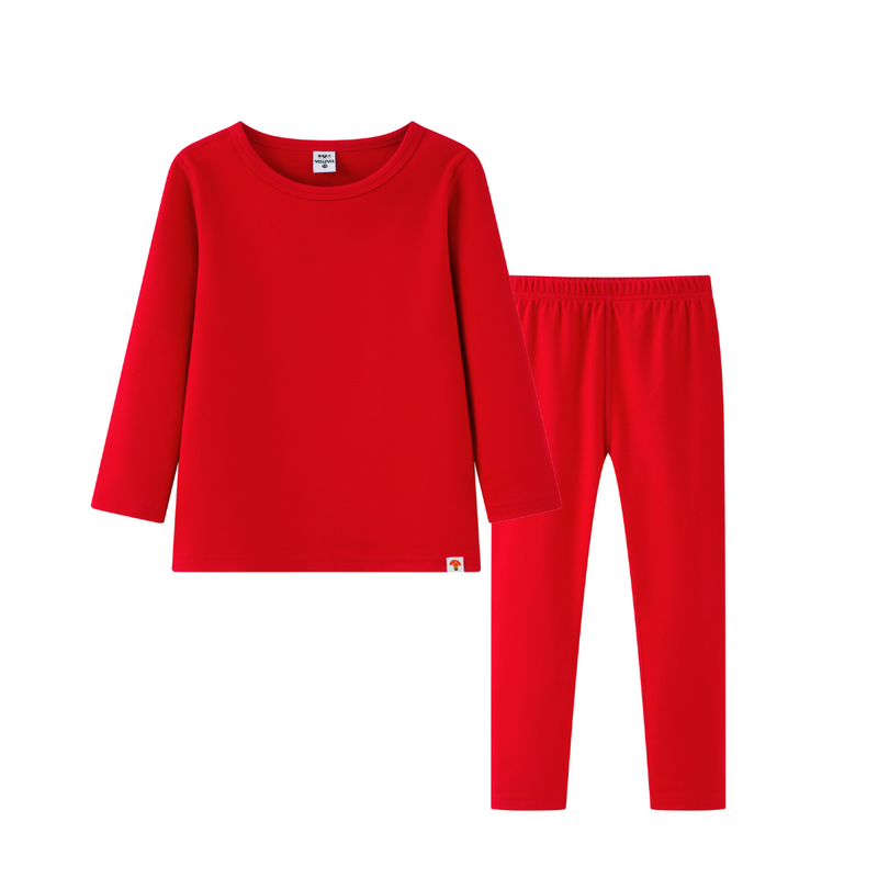 Vauva - CozyKids Thermal Duo Set (Red)-Product Set Image