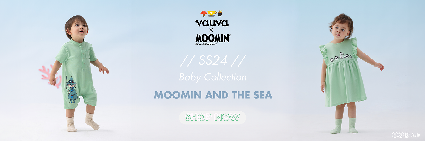 My Little Korner - Vauva x Moomin SS24 12% off - website banner