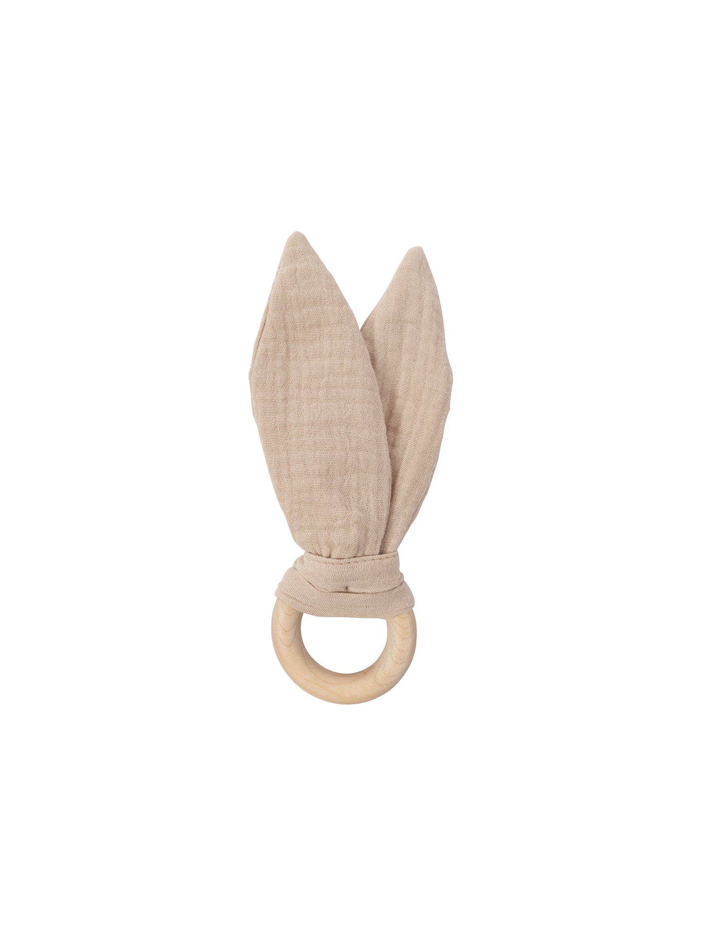 Muslin Ears With Wooden Ring (GOTS)