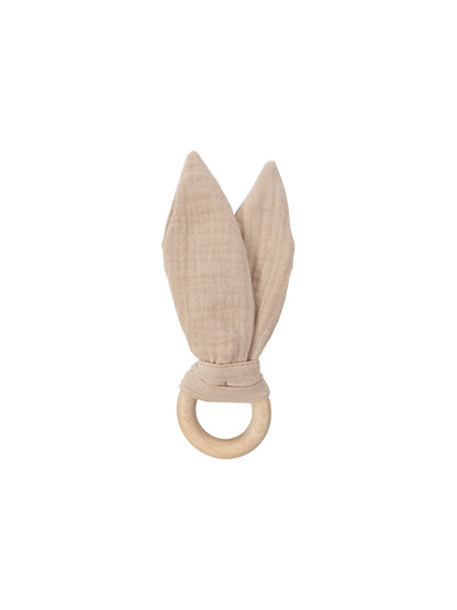 Muslin Ears With Wooden Ring (GOTS)