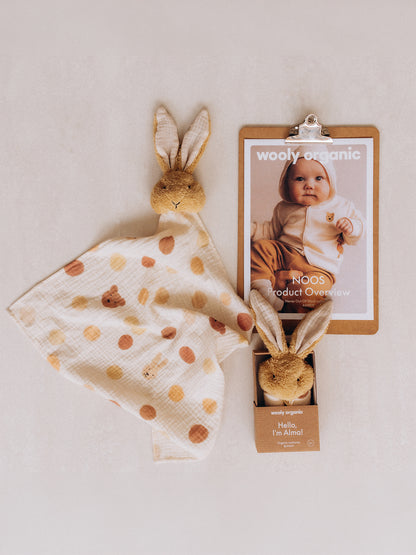 Muslin Comforter With Soft Toy - Bunny Amber