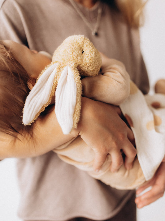 Muslin Comforter With Soft Toy - Bunny Amber