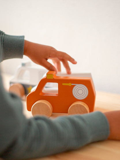 Wooden Fire Truck Toy