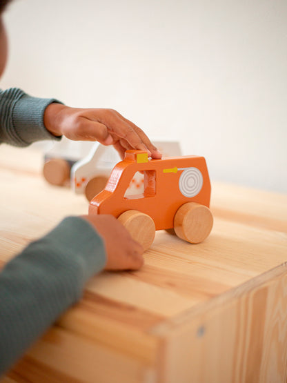 Wooden Fire Truck Toy