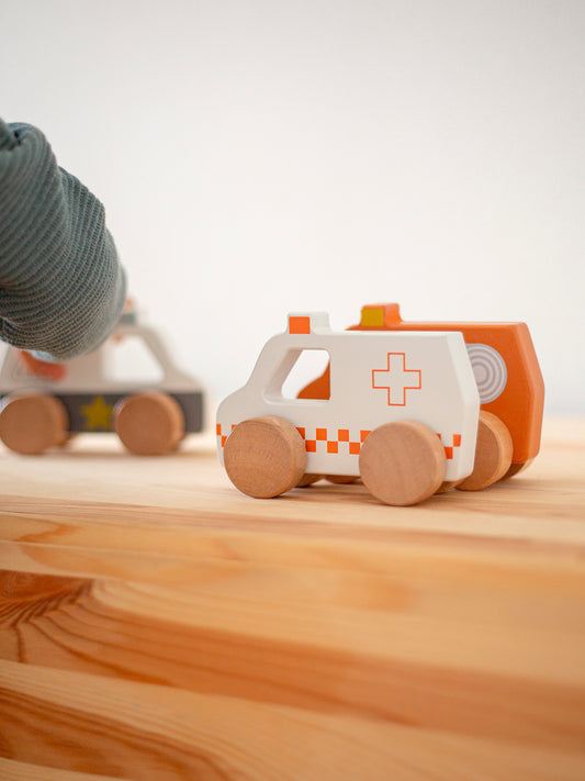 Wooden Ambulance Toy