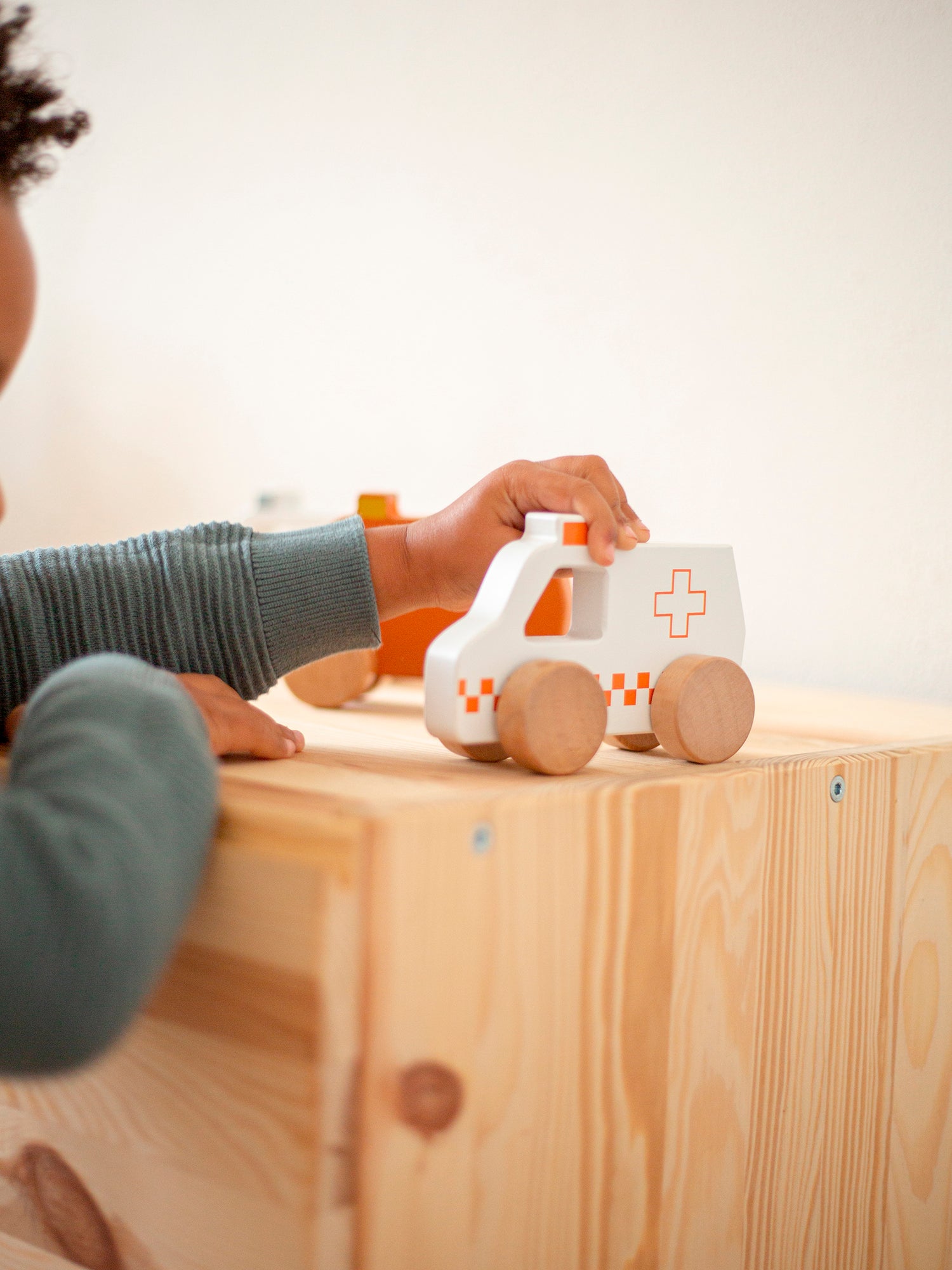 Wooden Ambulance Toy