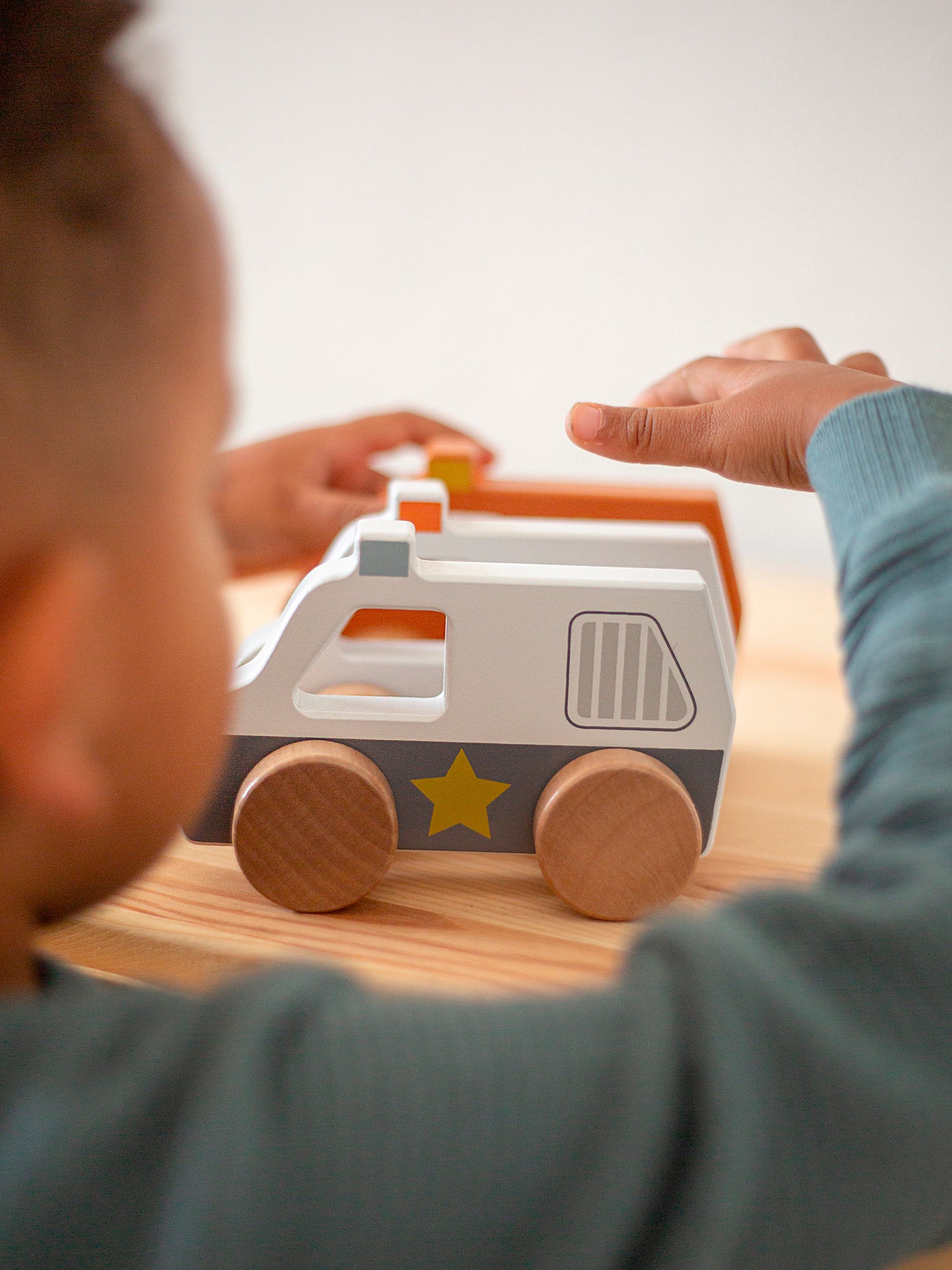Wooden Police Car Toy