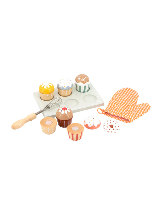 Wooden Cupcake Set
