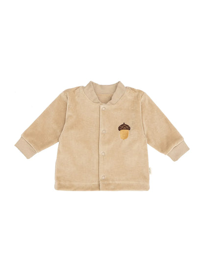 Embroidered Velour Jacket (GOTS)