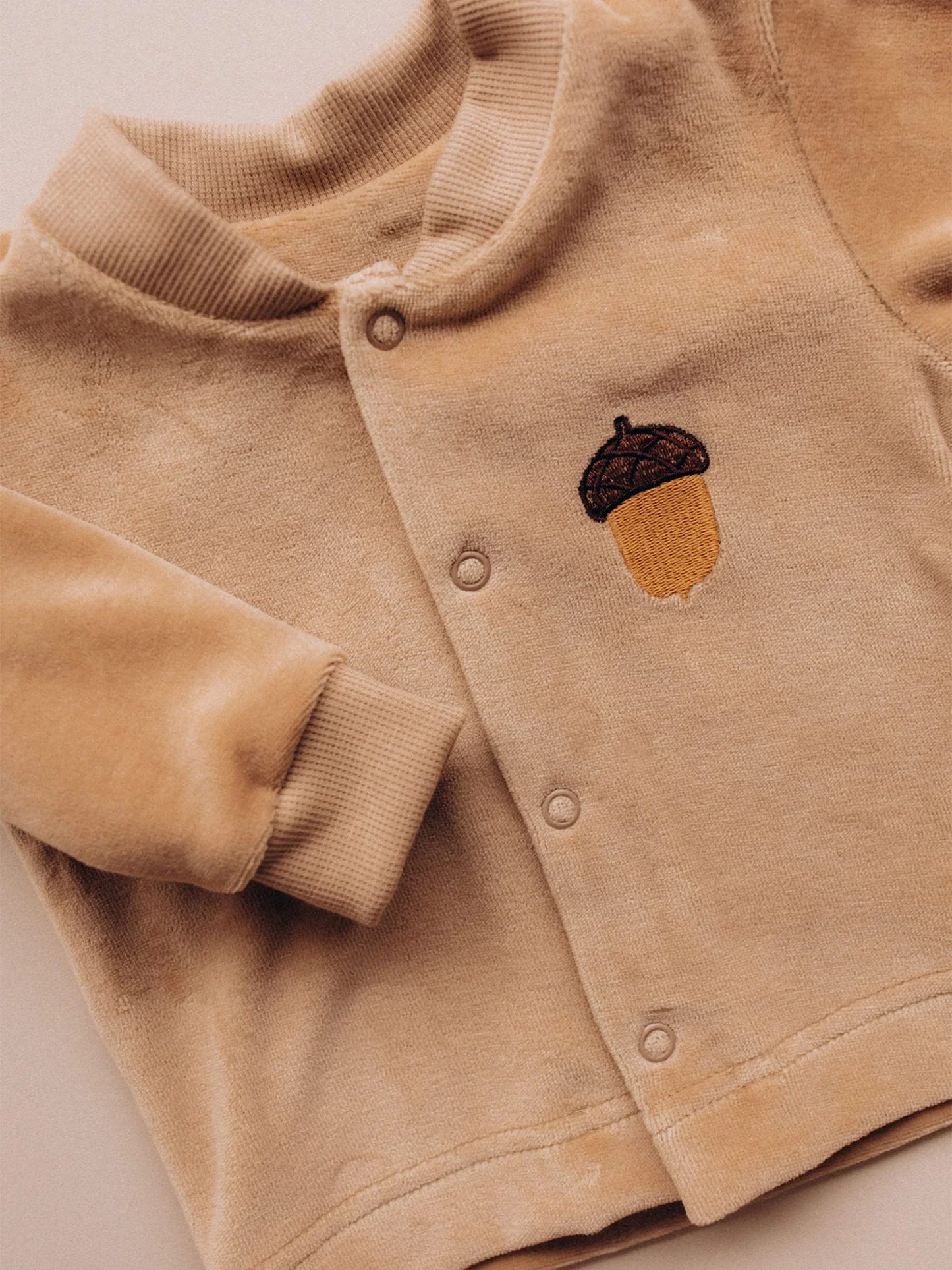 Embroidered Velour Jacket (GOTS)