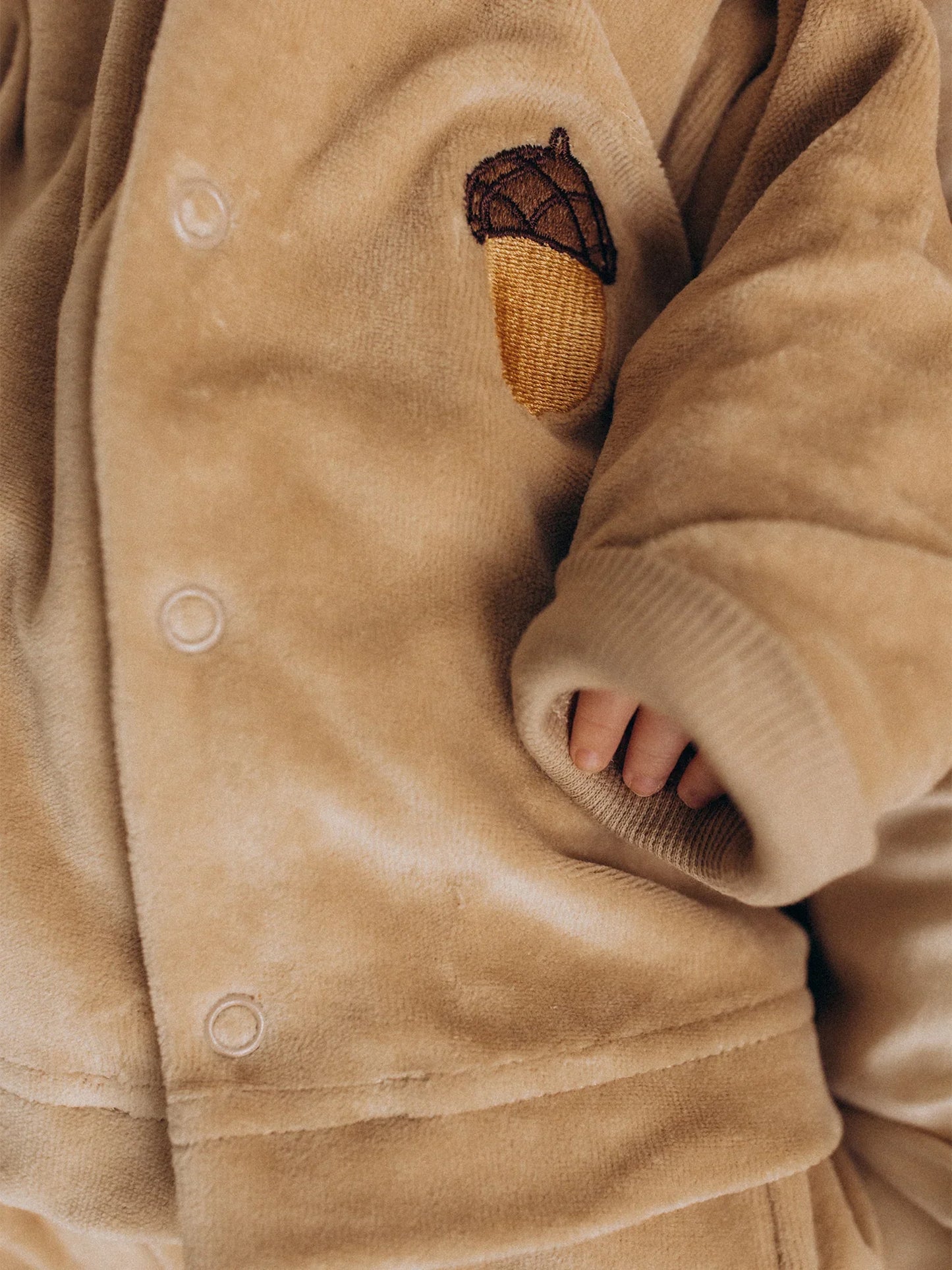 Embroidered Velour Jacket (GOTS)